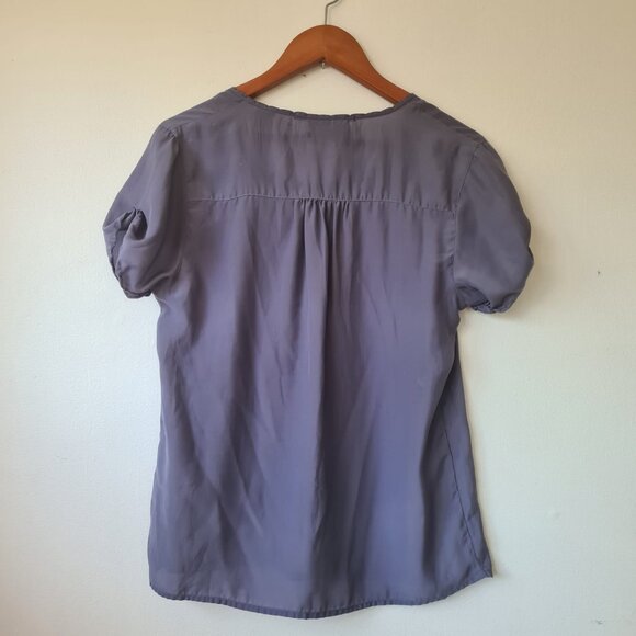 Maison Scotch Women Tunic Blouse Top Size 1 (US 0) Preppy Stylish Purple - Picture 3 of 10
